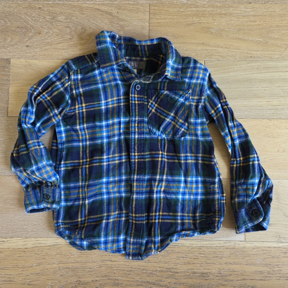 TNL | Plaid Kids Shirt - Blue and Green